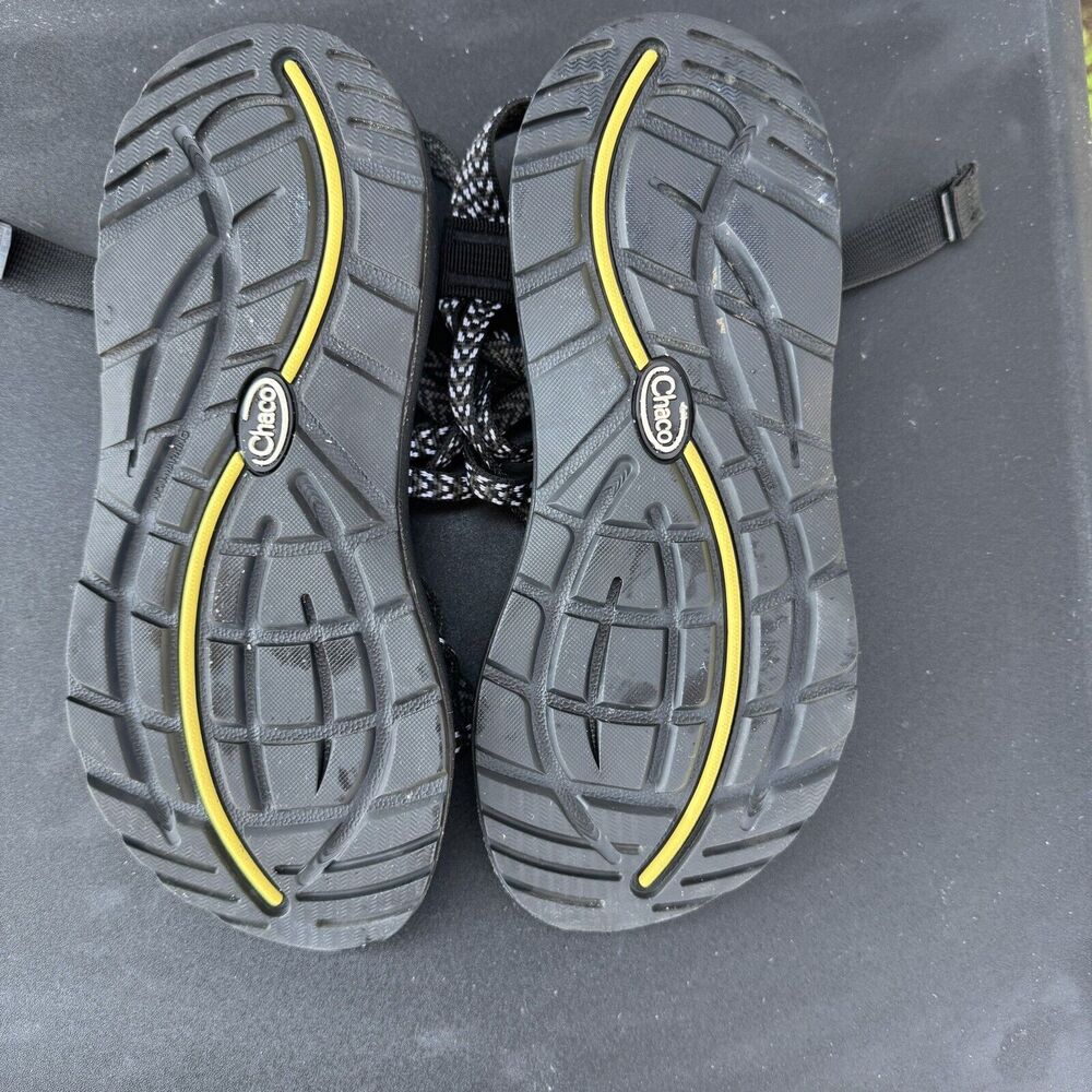 Chaco ZX/2 Cloud Toe Loops Sandals Black White Chevron Outdoor Summer Size 7 EUC - Picture 7 of 7